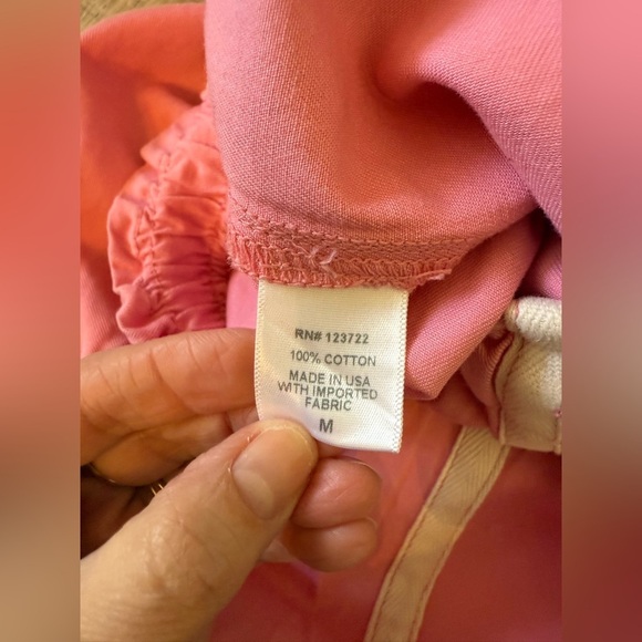 Xirena Rex Pant in Splash of Pink Medium Pull on Elastic Waist White Stripe - Picture 5 of 7